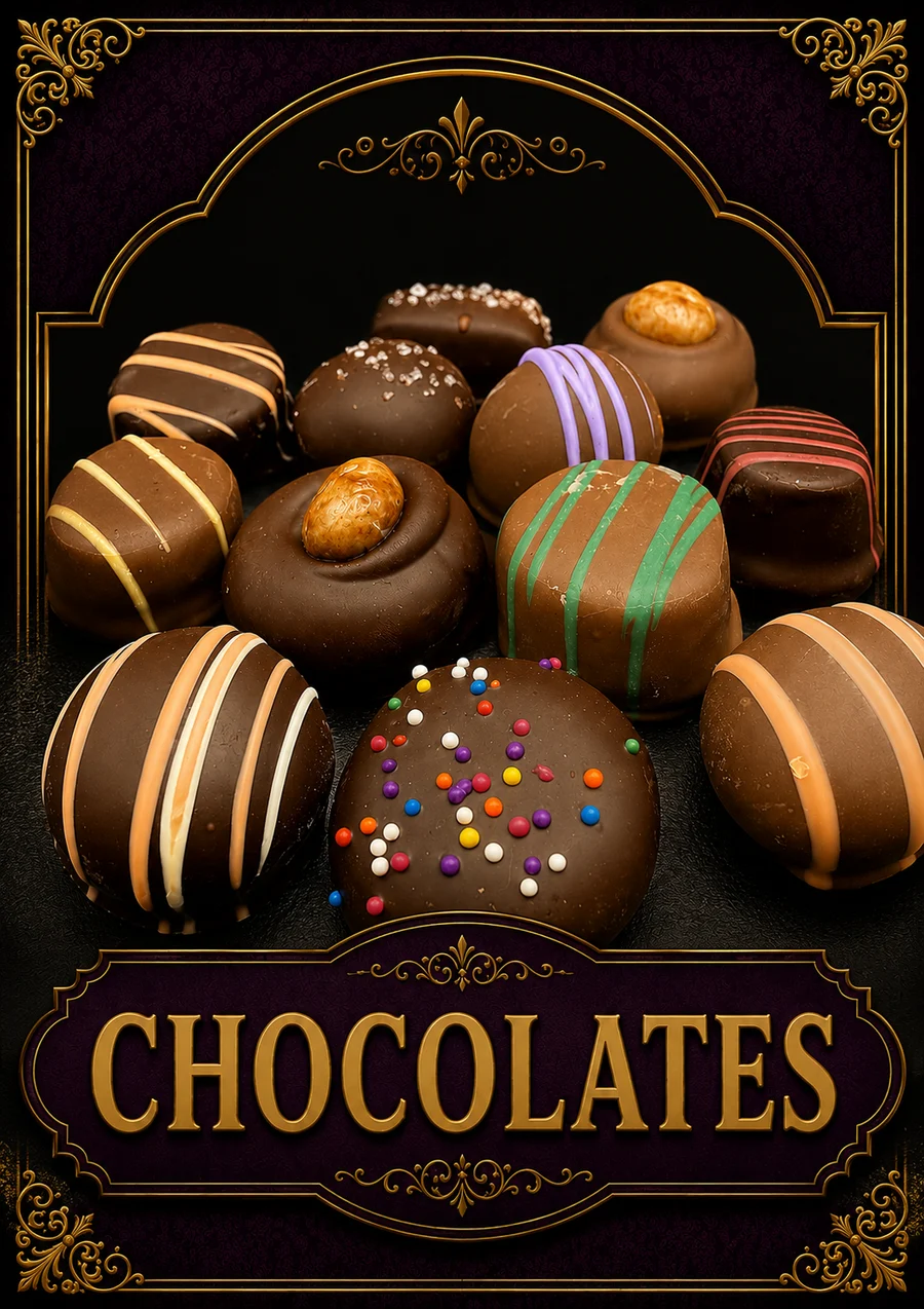 Stirling Sweet Shop chocolates poster
